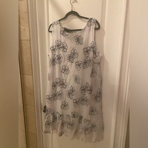 AGB White Dress Embroidered 2X